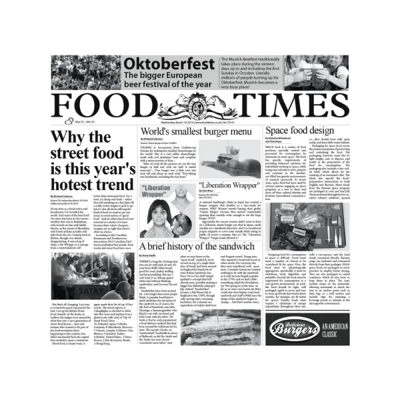 Professional Newspaper "Food Times" - Professional Newspaper "Food Times" -