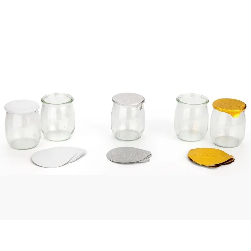 Professional Aluminium Yogurt White Thermo-sealable Cover XS - Ø 6.2 cm