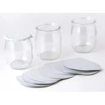 Professional Aluminium Yogurt White Thermo-sealable Cover XS - Ø 6.2 cm
