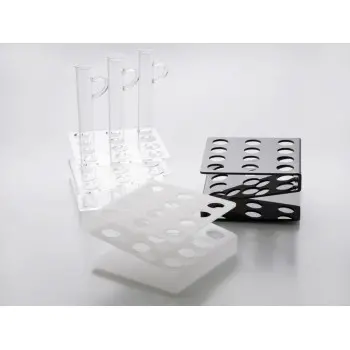 Professional Methacrylate Tubes display 12 holes white max Ø 1.8 cm) - 11 x 11 x 7 cm