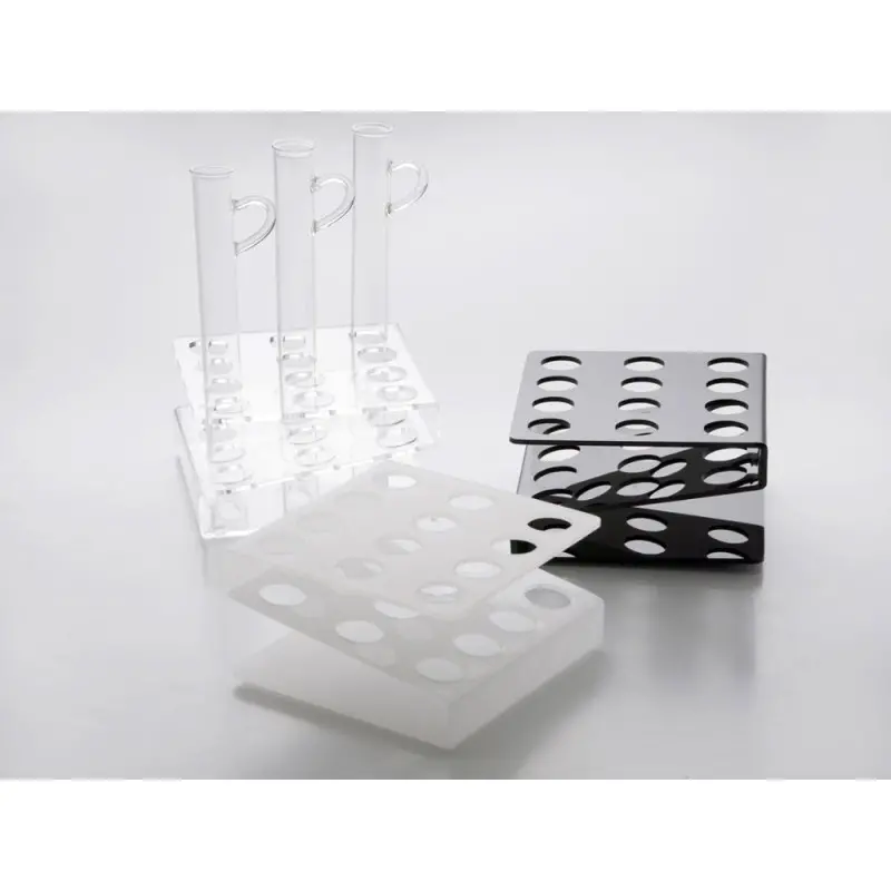 Professional Methacrylate Tubes display 12 holes white max Ø 1.8 cm) - 11 x 11 x 7 cm