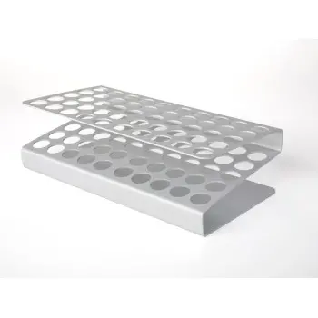 Professional Aluminium Aluminium test tubes display 25 holes (max Ø 1.6 cm) - 12 x 12 x 6 cm