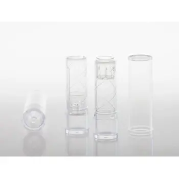 Professional Plastic Clear Lipstick Tube - int. Ø 1.3 x 4 cm ext Ø 2 x 7 cm