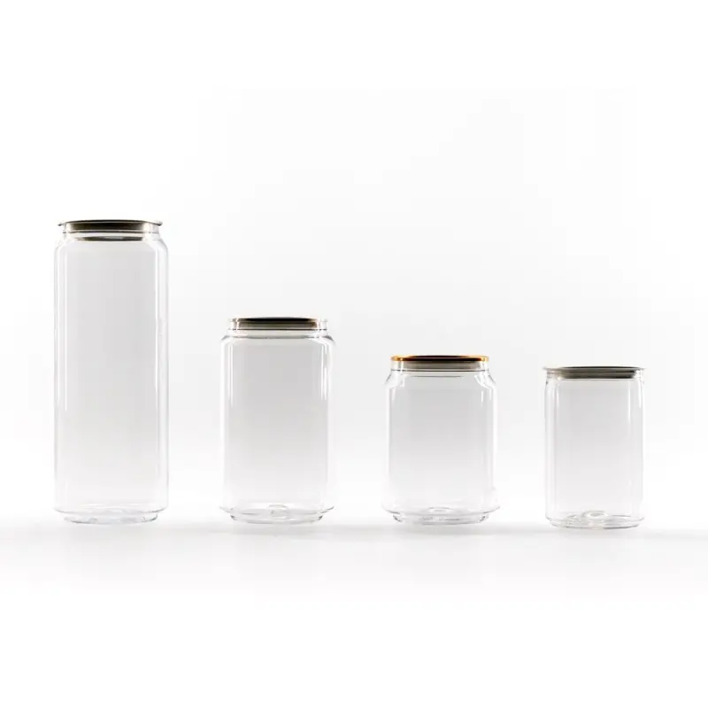 Professional Plastic Soda Can PET 330 ml100 pcs - 6.5 x 6.5 x 11.5 cm