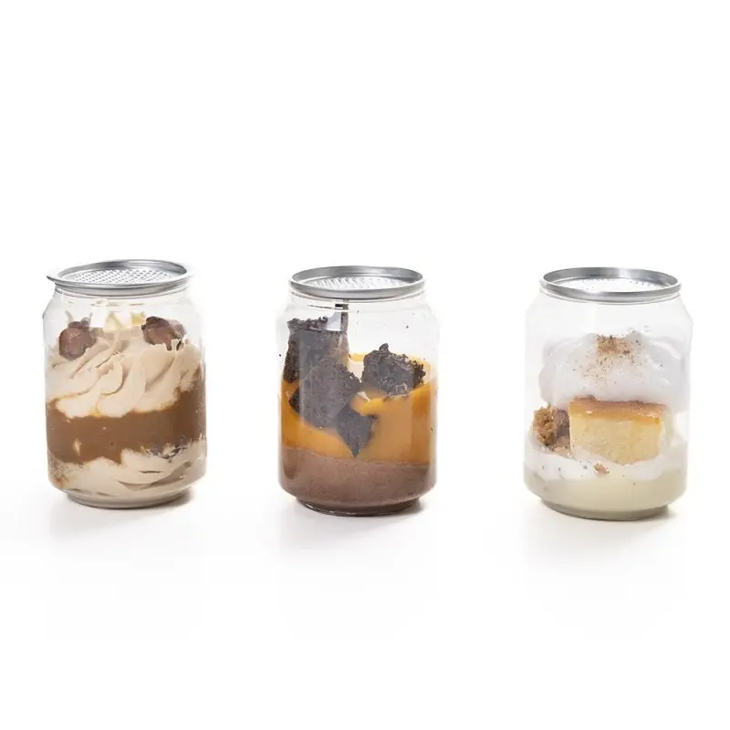 Professional Plastic Soda Can PET 250 ml 100 pcs - 6 x 6 x 9.5 cm