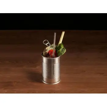 Professional Tin Popeye tin can with lid - Ø 7.9 x 11 cm 400 ml