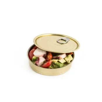Professional Tin Round tin can with lid XL - Ø 14 x 3 cm 280 ml