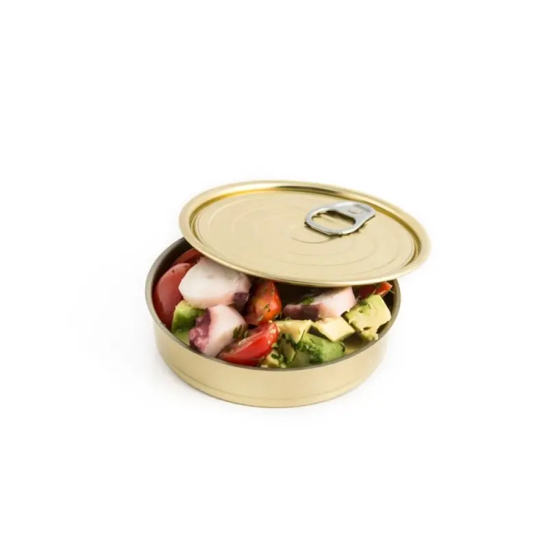 Professional Tin Round tin can with lid XL - Ø 14 x 3 cm 280 ml