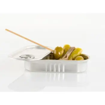 Professional Aluminium Rectangle Aluminium Cans with lid - 11 x 5.5 x 2 cm 60 ml