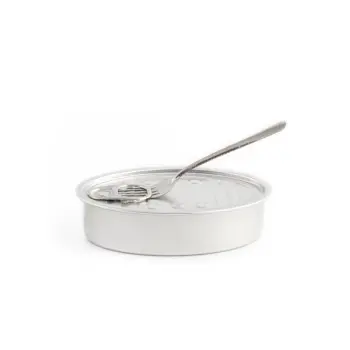 Professional Aluminium Oval Aluminium Cans with lid - 12 x 7.5 x 3 cm 120 ml