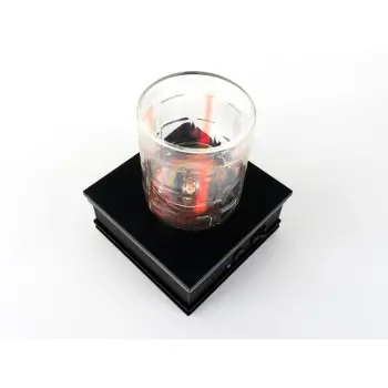 Professional Plastic Wireless Tesla Base Black (Battery) - 13 x 13 cm