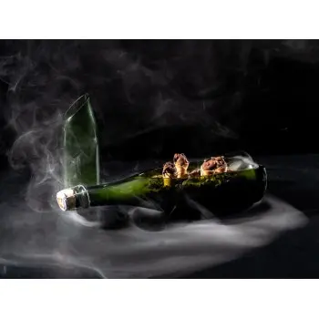 Professional Glass Deep Champagne Plate Green - 30 x 8 x 6 cm500 ml