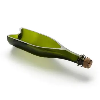 Professional Glass Deep Champagne Plate Green - 30 x 8 x 6 cm500 ml