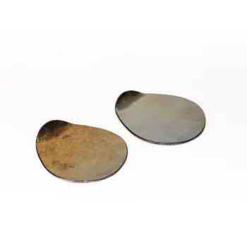 Professional Glass Azteca Snack Plate Gold leaf - 12 x 13 x 2 cm