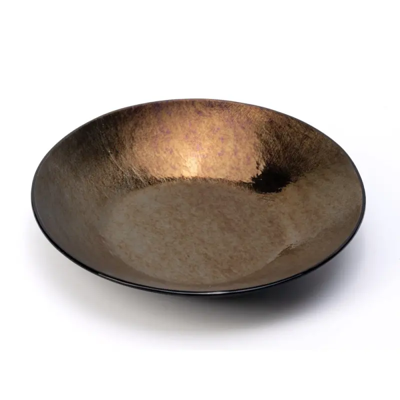 Professional Glass Azteca Plate Ø22 Gold leaf - Ø22 x 2.5 cm Professional Glass Azteca Plate Ø22 Gold leaf - Ø22 x 2.5 cm