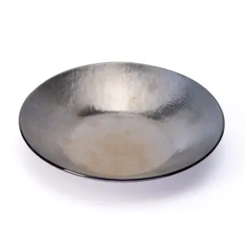 Professional Glass Azteca Plate Ø22 Gold leaf - Ø22 x 2.5 cm