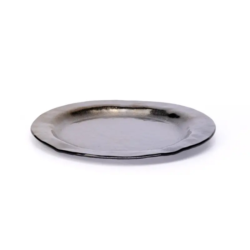 Professional Glass Azteca Plate Ø19 Gold leaf - Ø19 x 1 cm Professional Glass Azteca Plate Ø19 Gold leaf - Ø19 x 1 cm