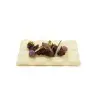 Professional Glass White Chocolate Snack Plate - 18 x 13 x 3 cm