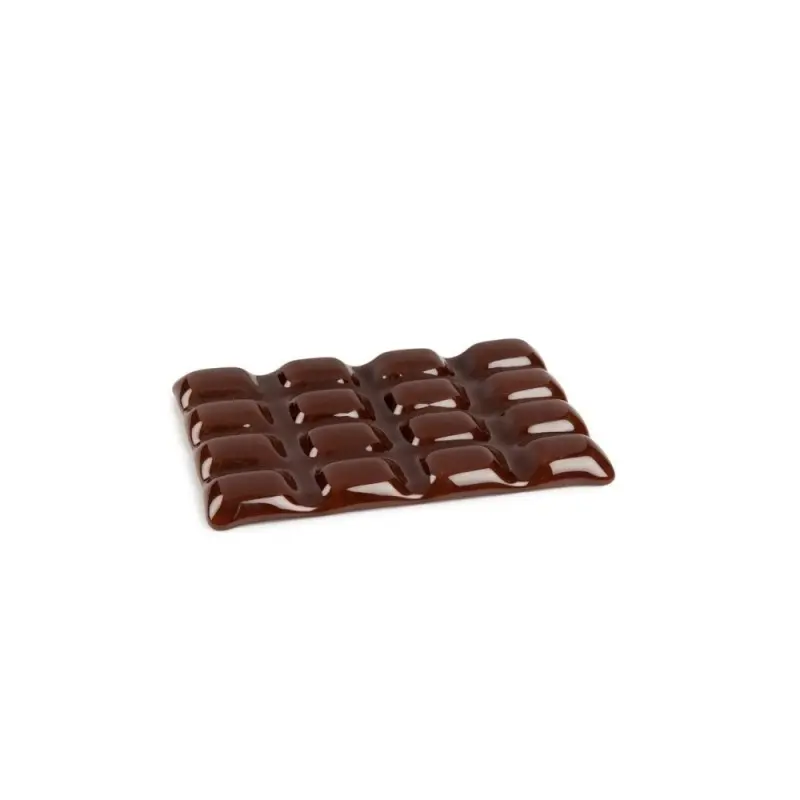 Professional Glass Black Chocolate Snack Plate - 18 x 13 x 3 cm Professional Glass Black Chocolate Snack Plate - 18 x 13 x 3 cm