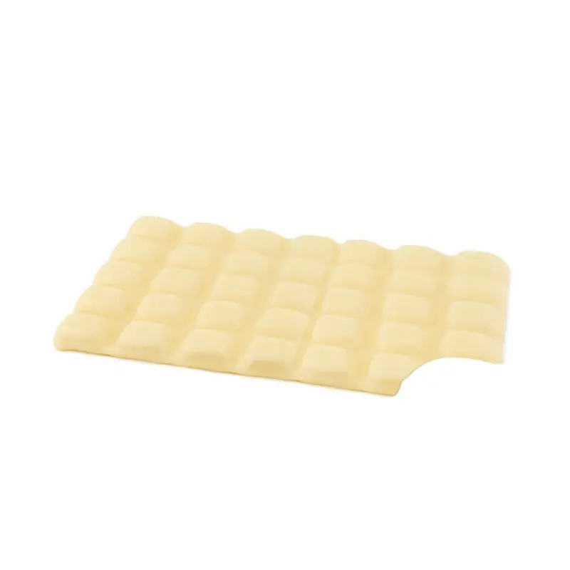 Professional Glass White Chocolate Bar Plate - 25 x 13 x 2 cm
