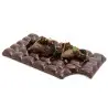 Professional Glass Black Chocolate Bar Plate - 25 x 13 x 2 cm