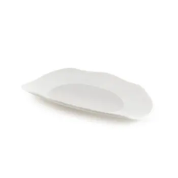 Professional Glass White Oval XL Plate - 30 x 12 x 2 cm