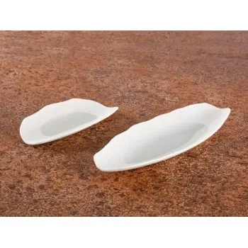Professional Glass White Oval XL Plate - 30 x 12 x 2 cm