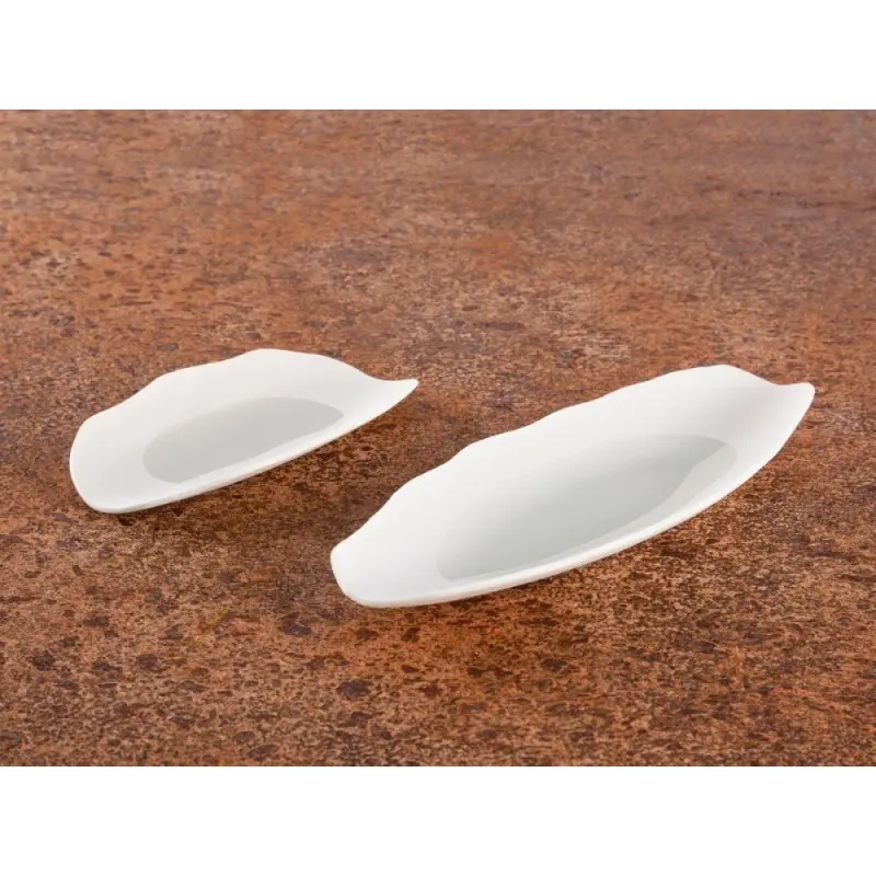 Professional Glass White Oval XL Plate - 30 x 12 x 2 cm