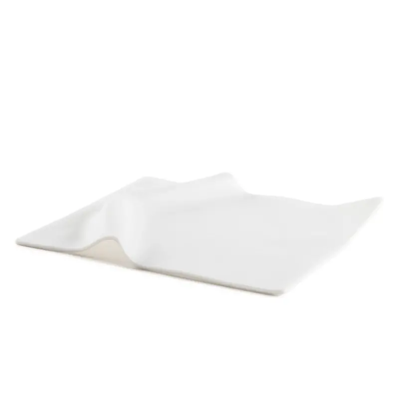 Professional Glass White Napkin Plate - 22 x 18 x 2 cm
