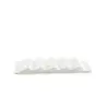 Professional Glass White Zig-Zag Support - 21 x 9 x 1.5 cm