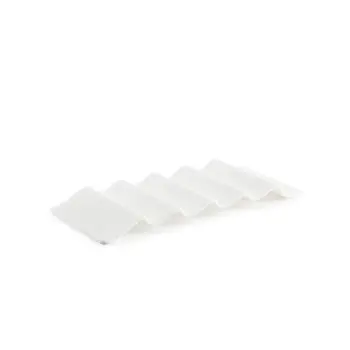 Professional Glass White Zig-Zag Support - 21 x 9 x 1.5 cm