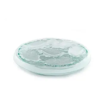 Professional Glass Presentation Tray 6 Oysters - 28 x 28 x 4 cm