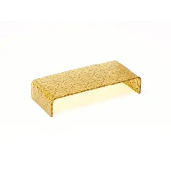 Professional Glass Tall Rectangular Glass Snack Holder - 21 x 9 x 4.5cm