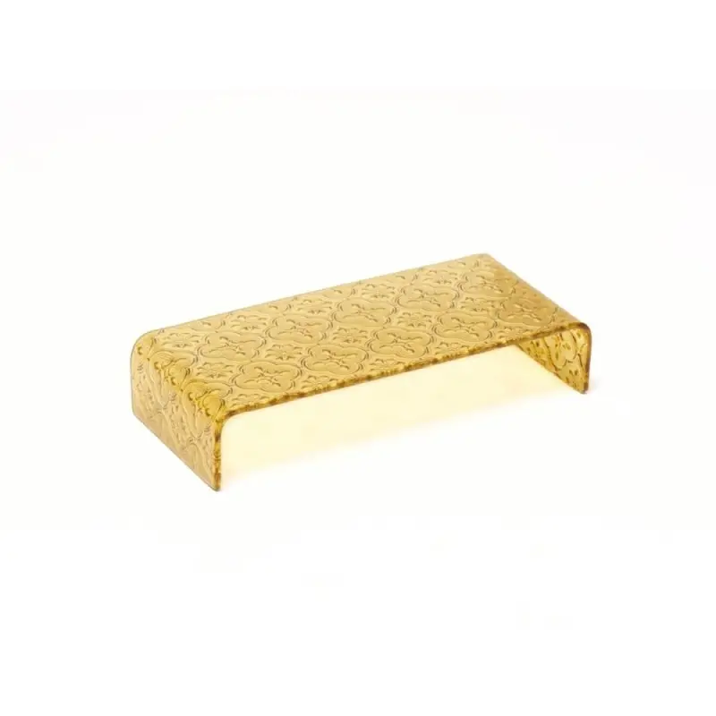 Professional Glass Tall Rectangular Glass Snack Holder - 21 x 9 x 4.5cm