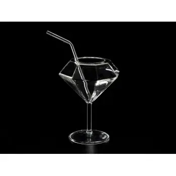 Professional Borosilicate Diamond Glass - 15.8 x 8 cm350 ml
