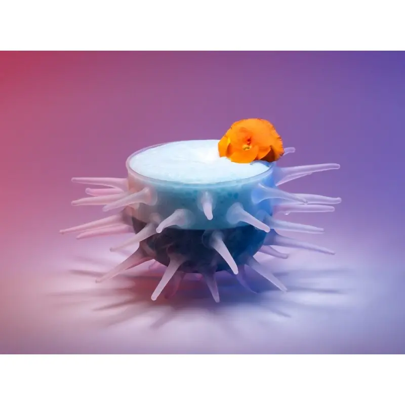 Professional Borosilicate Giant Sea Urchin Snow - 18 x 18 x 8 cm300 ml