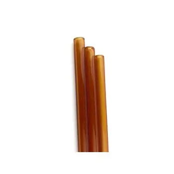 Professional Borosilicate Ambar Straws 24 pcs. - 0.8 x 0.8 x 20 cm