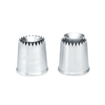 Pastry Chef's Boutique 2988 Stainless Steel Sultane Tips - Lower Opening Specialty Pastry Tips