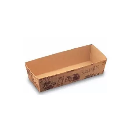CT203 Rectangular Loaf Pan (Country House)- 6.9"l x 2.6"w x 1.8"h - 250 pcs Cake and Loaf Paper Pans