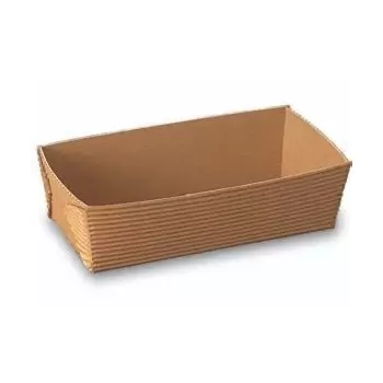 CT602 Rectangular Loaf Pan (Plain Brown)- 5.5"l x 2.6"w x 1.8"h - 250 pcs Cake and Loaf Paper Pans