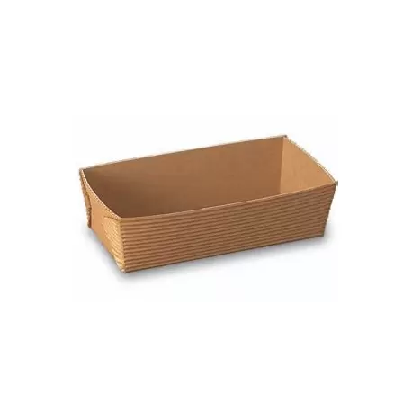 CT602 Rectangular Loaf Pan (Plain Brown)- 5.5"l x 2.6"w x 1.8"h - 250 pcs Cake and Loaf Paper Pans