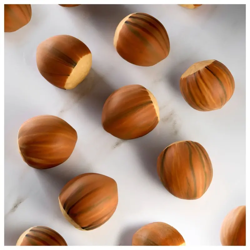 Pavoflex Professional Mini Portion Silicone Mold - Hazelnut by Emmanuele Forcone - 40 mm x 34 mm x h 30 mm - 20 cavity - 20ml