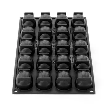 Pavoflex Professional Mini Portion Silicone Mold - Nutshell by Fabrizio Fiorani - 44 mm x 33 mm x h 27 mm - 20 cavity - 20ml