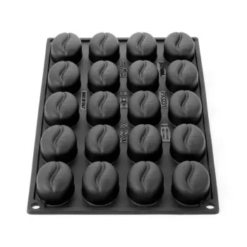 Pavoflex Professional Mini Portion Silicone Mold - Coffee by Fabrizio Fiorani - 44 mm x 32 mm x h 20 mm - 20 cavity - 20ml