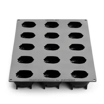 Professional Single Portion Silicone Mold - Nutshell by Fabrizio Fiorani - 78 mm x 57 mm x h 51 mm - 15 cavity - 120ml