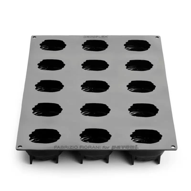 Professional Single Portion Silicone Mold - Nutshell by Fabrizio Fiorani - 78 mm x 57 mm x h 51 mm - 15 cavity - 120ml