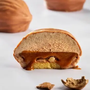 Professional Single Portion Silicone Mold - Nutshell by Fabrizio Fiorani - 78 mm x 57 mm x h 51 mm - 15 cavity - 120ml