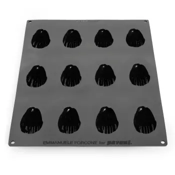 Professional Single Portion Silicone Mold - Almond by Emmanuele Forcone - 93 mm x 58 mm x h 38 mm - 12 cavity - 120ml