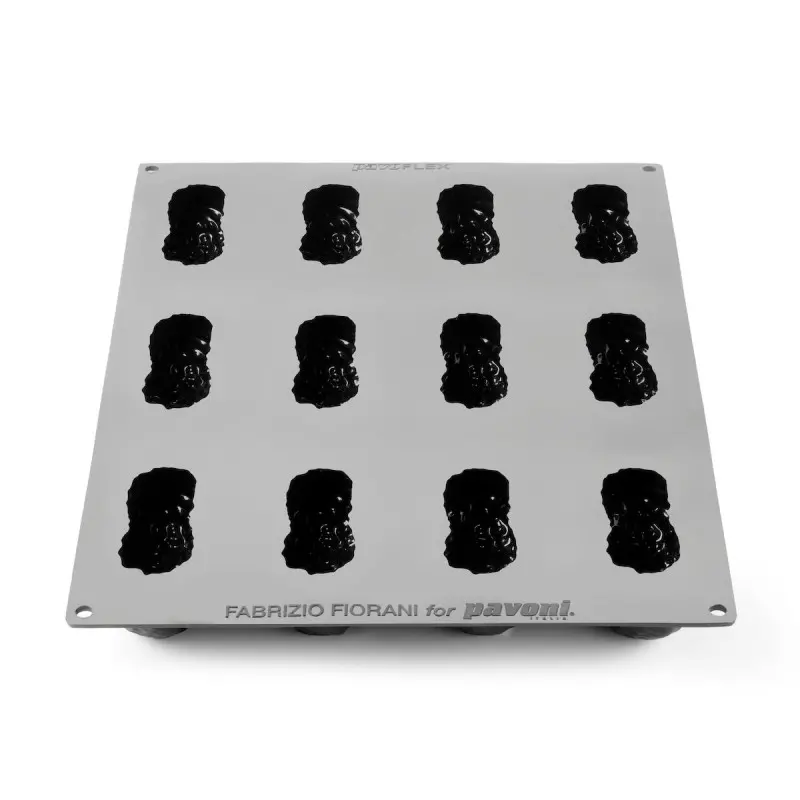 Professional Single Portion Silicone Mold - Peanut by Fabrizio Fiorani - 100 mm x 48 mm x h 42 mm - 12 cavity - 120ml