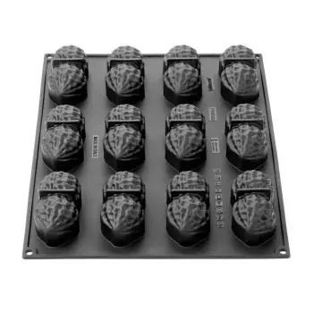 Professional Single Portion Silicone Mold - Peanut by Fabrizio Fiorani - 100 mm x 48 mm x h 42 mm - 12 cavity - 120ml